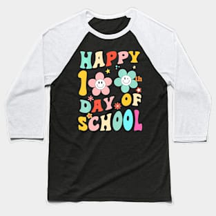 Happy 100 Days Of School Groovy 100Th Day School Teacher Kid Baseball T-Shirt